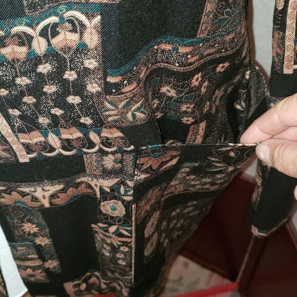 VNTG Kensington Square Brown & Turquoise Blazer - Picture 7 of 11